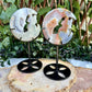 Druzy Blue Agate Carved Cat With Stand, Grounding, Calming & Soothing