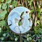 Druzy Blue Agate Carved Cat With Stand, Grounding, Calming & Soothing