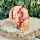Large Druzy Carnelian Skull, Courage, Love & Passion