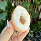 Druzy Peach Agate Egg, Grounding, Calming & Soothing
