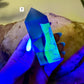 UV Reactive Volcanic Agate Tower, Intuition, Grounding Stone