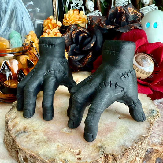 Black Obsidian Addams Family 'Thing', Intense Protection, Negativity Crystal