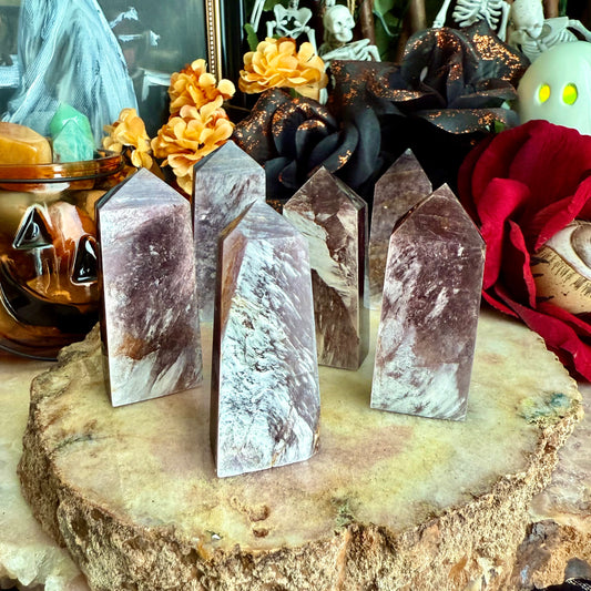 High Flash Purple Mica Lepidolite Tower, Stress & Inner Peace