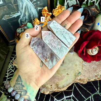 High Flash Purple Mica Lepidolite Tower, Stress & Inner Peace