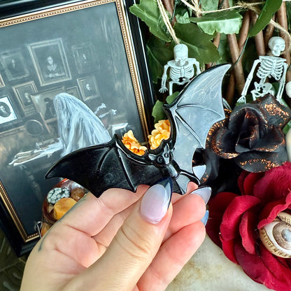 Large Carved Bat, Yooperlite or Black Obsidian