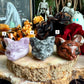 Third Eye Cat Head, Assorted Crystals, Choose Your Own!