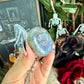 Sunset Labradorite Palmstone, Rainbow Flash, Intuition Crystal