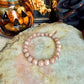 8mm Peach Moonstone Bracelet, Healing & Anxiety, Emotional Balance