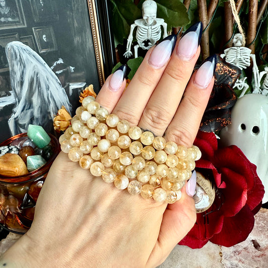Citrine 8mm Bracelet, Abundance & Negativity Crystal