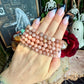 8mm Peach Moonstone Bracelet, Healing & Anxiety, Emotional Balance