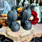 Large Black Obsidian Carved Raven, Powerful Protection, Negativity Crystal