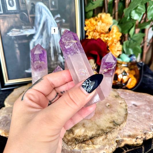 Amethyst & Rose Quartz Tower, Self-Love, Third Eye