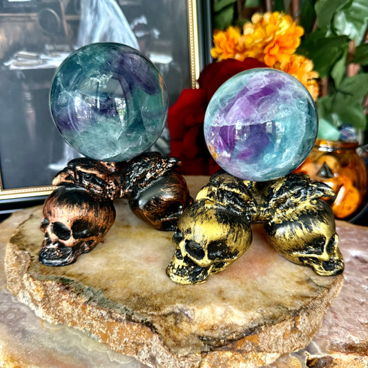 Rainbow Fluorite Sphere, Detoxing & Negativity Stone