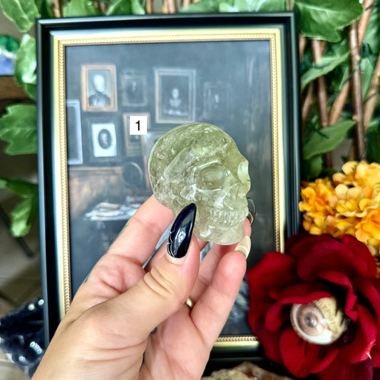 Highest Quality Green Amethyst Skull, Emotional Healing, Renewal