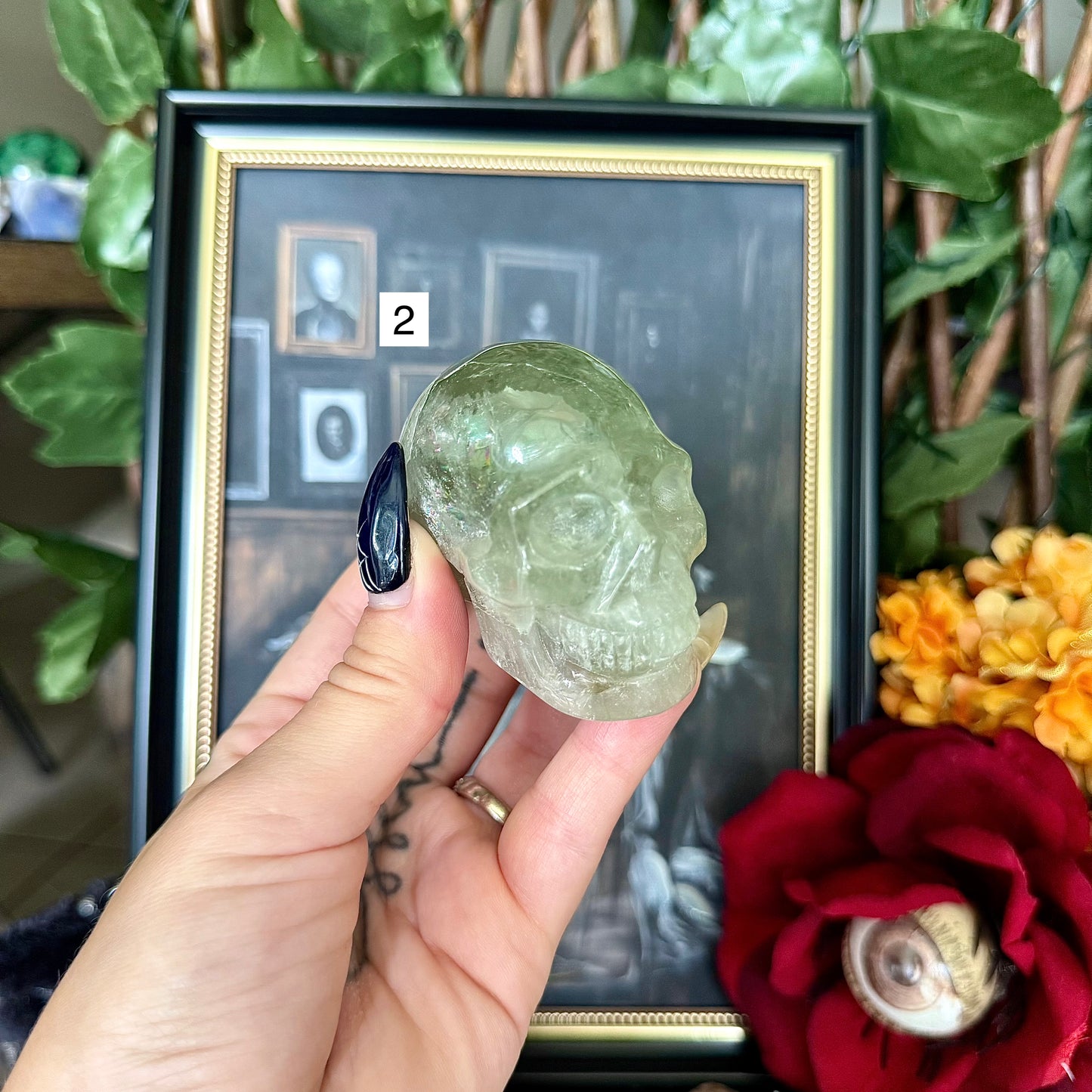 Highest Quality Green Amethyst Skull, Emotional Healing, Renewal