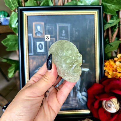 Highest Quality Green Amethyst Skull, Emotional Healing, Renewal