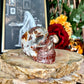 Druzy Mexican Crazy Lace Agate Skull, Laughter & Happiness Stone