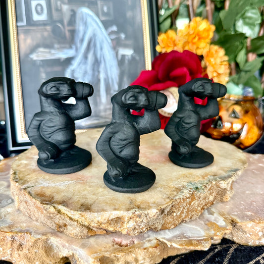 Black Obsidian Carved ET, Intense Protection, Negativity Crystal