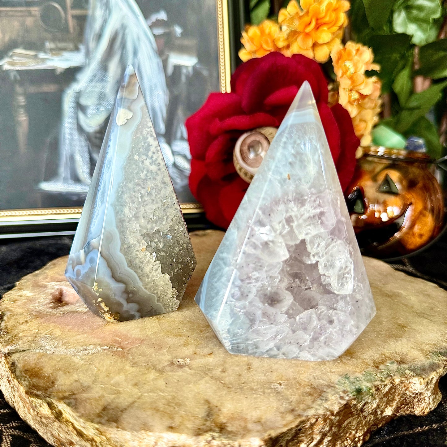 Druzy Agate Diamond, Inner Peace, Calming Stone