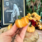 Orange Calcite & Serpentine Pumpkin, Joy & Happiness, Emotional Balance
