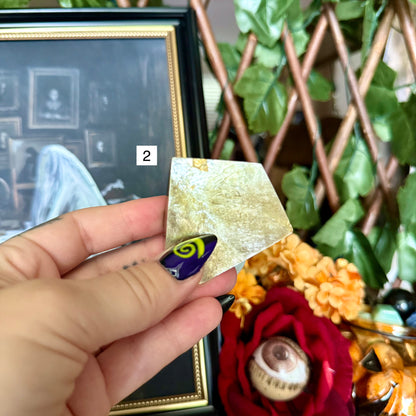 High Flash Golden Lepidolite Freeform, Emotional Balance, Transformation