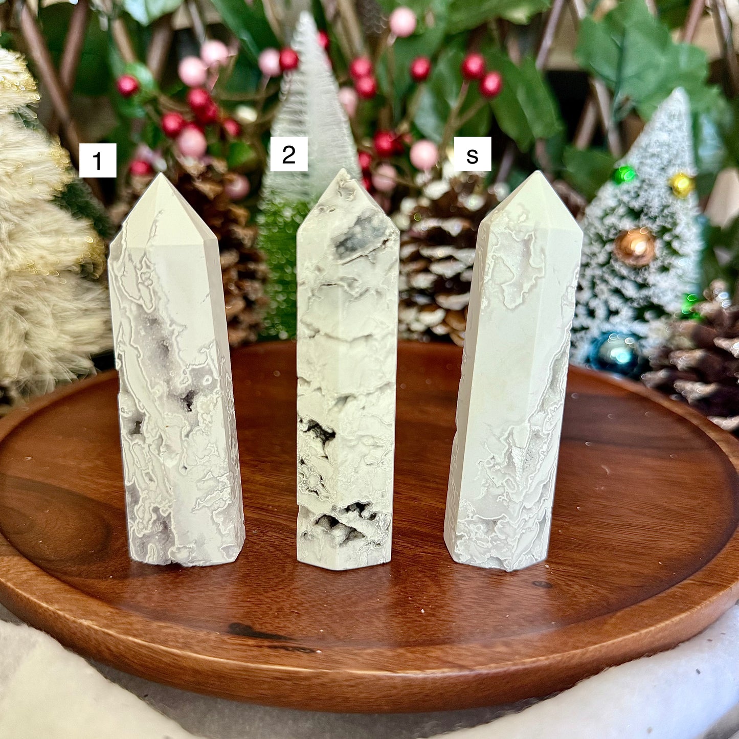 Druzy Snow Agate Tower, Purity & Inner Peace