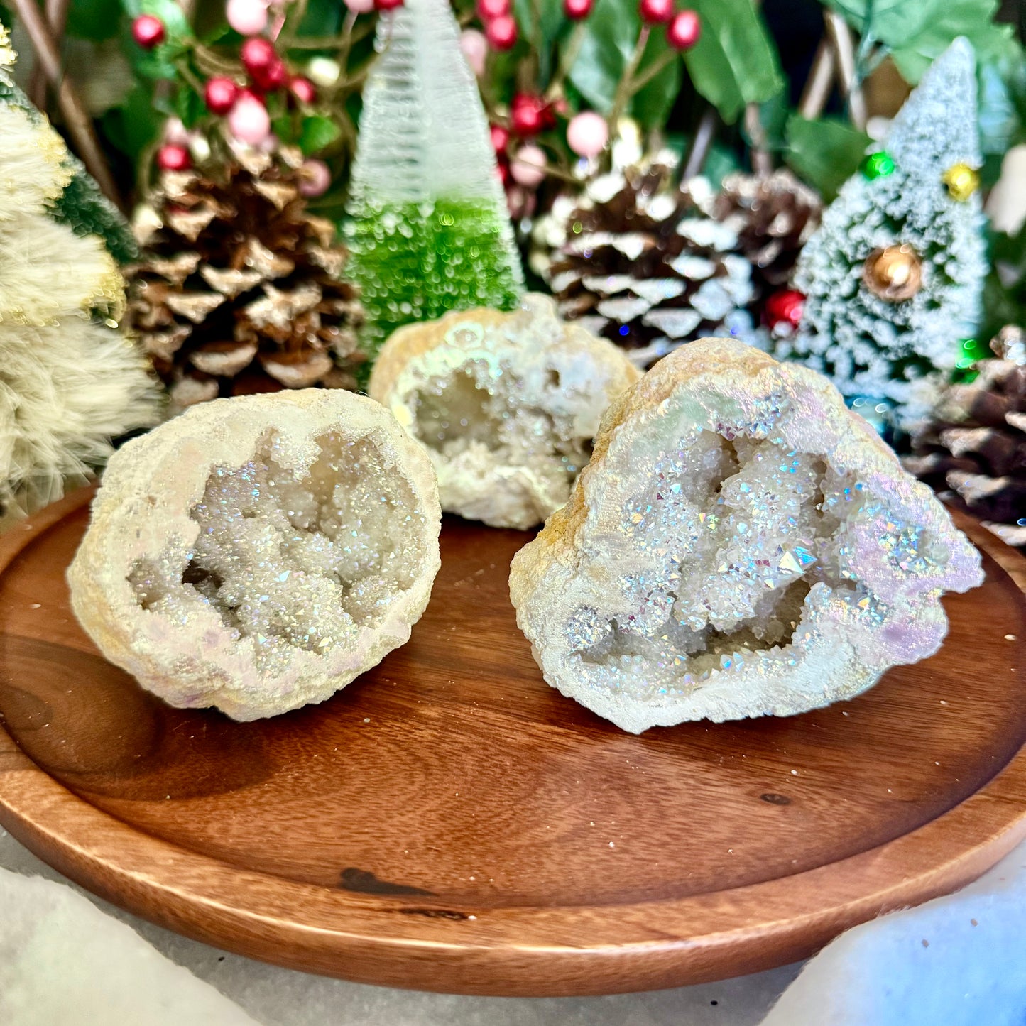 Angel Aura Quartz Geode, Master Healer, Manifestation Crystal