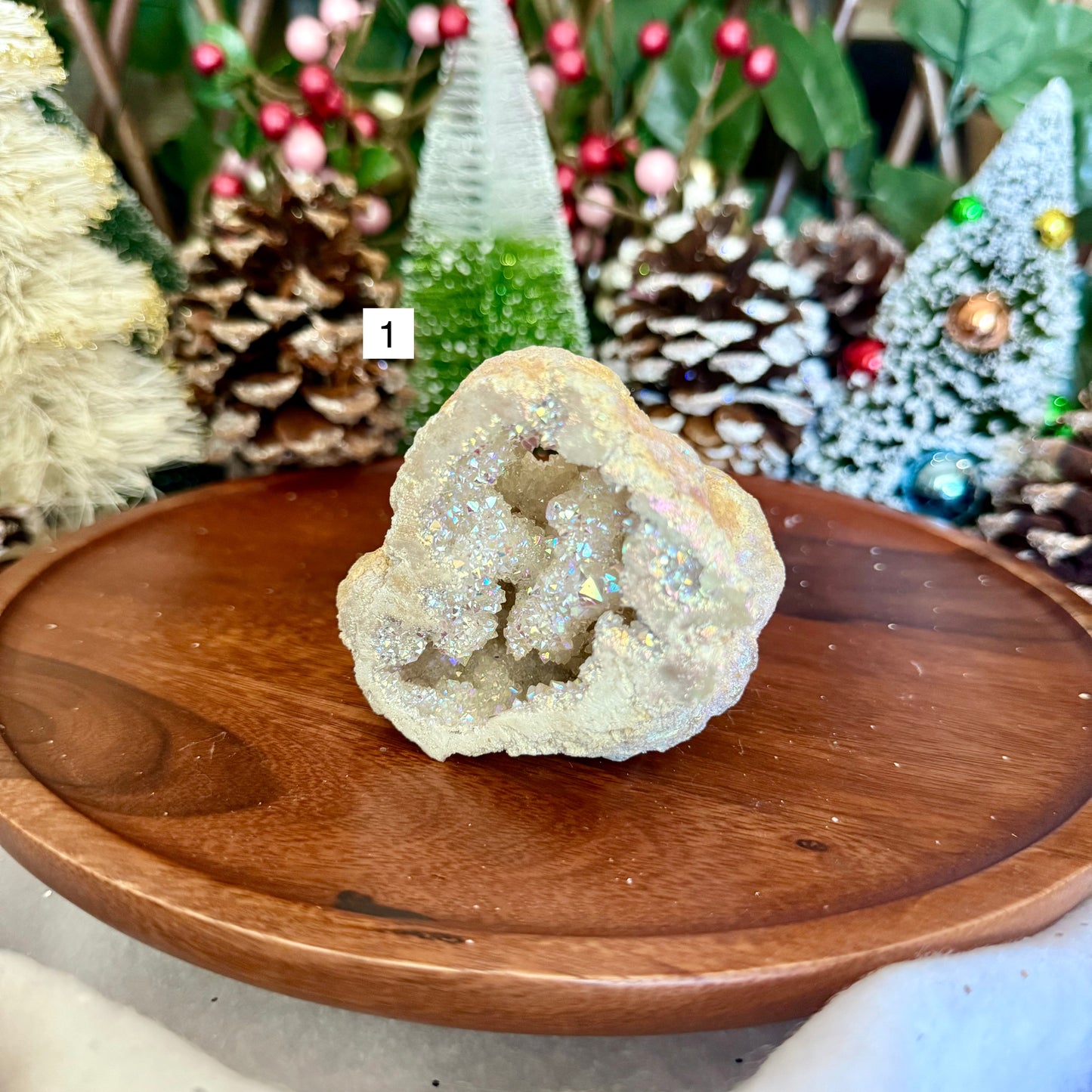 Angel Aura Quartz Geode, Master Healer, Manifestation Crystal