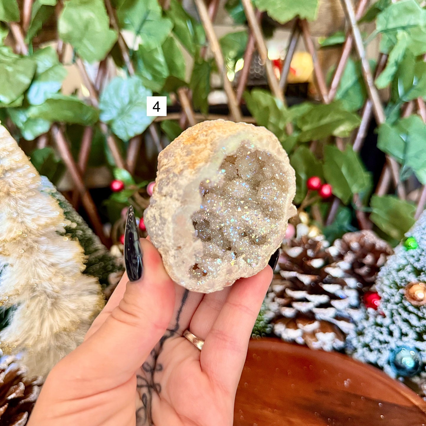 Angel Aura Quartz Geode, Master Healer, Manifestation Crystal