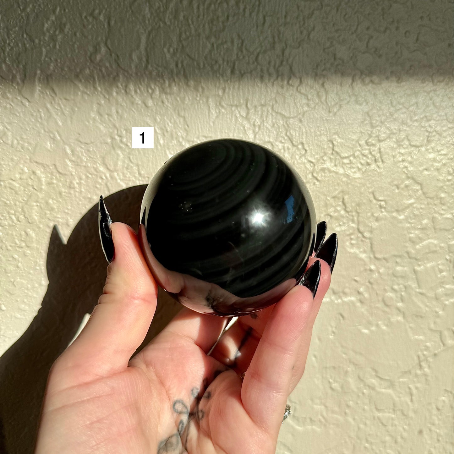 Ice Obsidian Sphere, Highly Protective, Negativity Stone