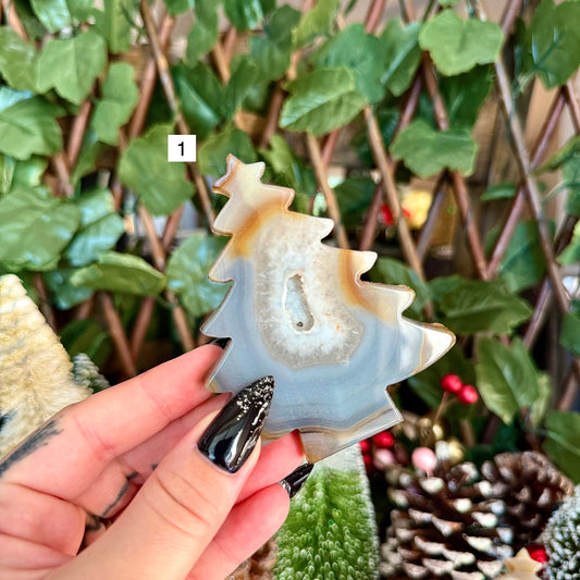 Druzy Agate Christmas Tree, Grounding, Calming & Soothing
