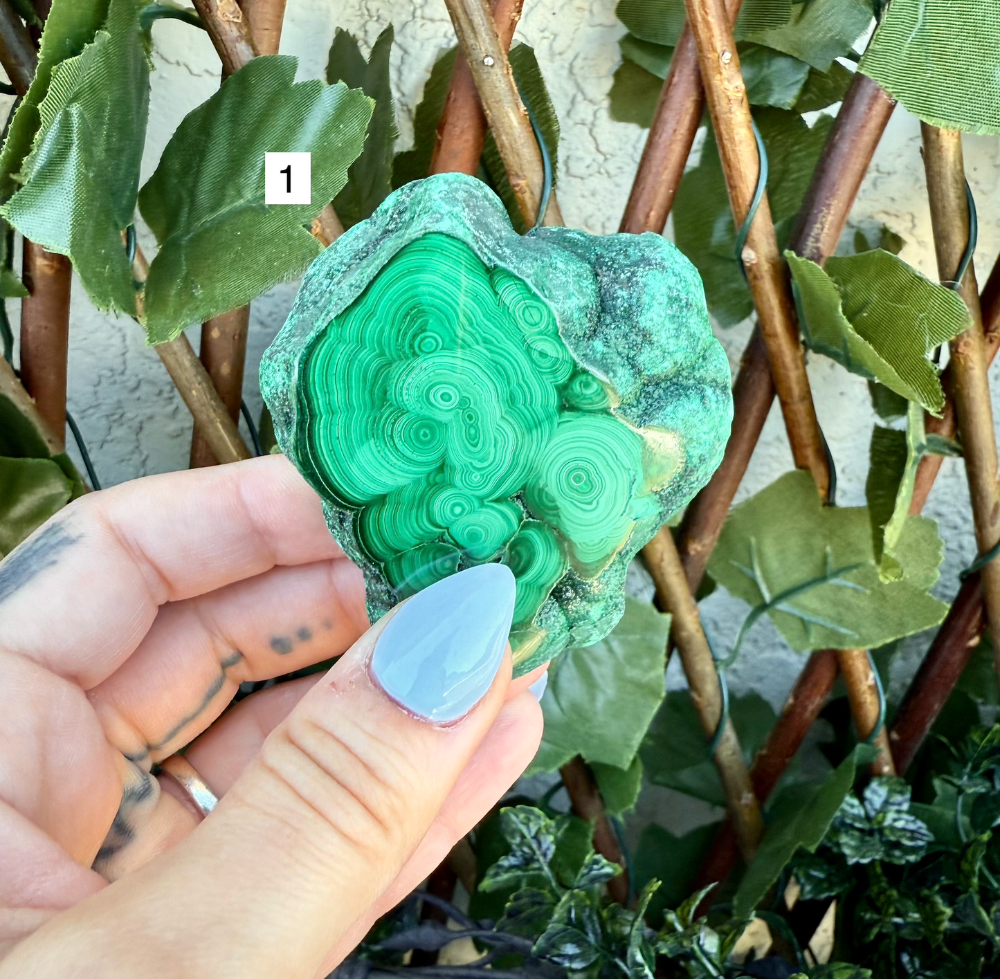 Rare Raw Polished Malachite, Powerful Crystal, Highly Protective