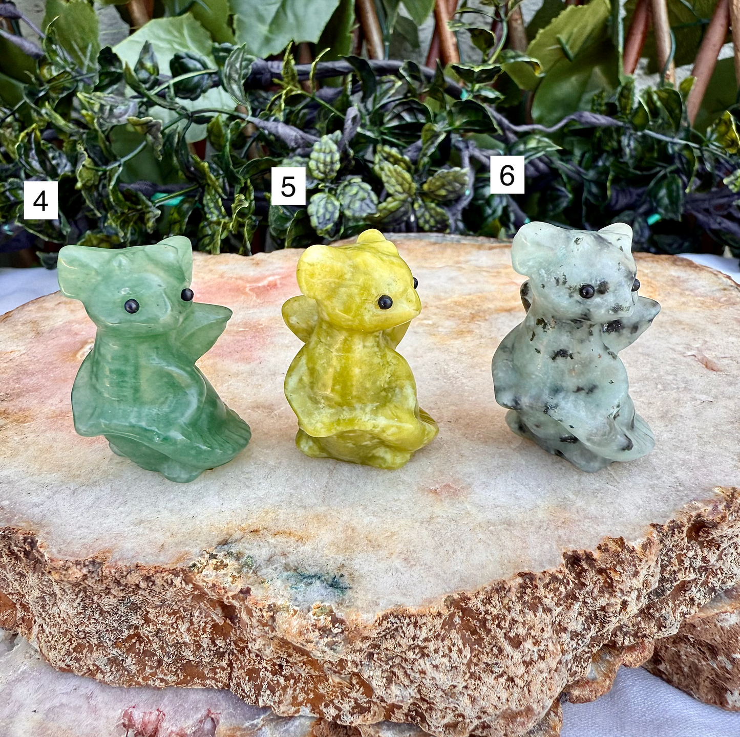 Small Carved Dragon, Assorted Crystals, Choose Your Own!