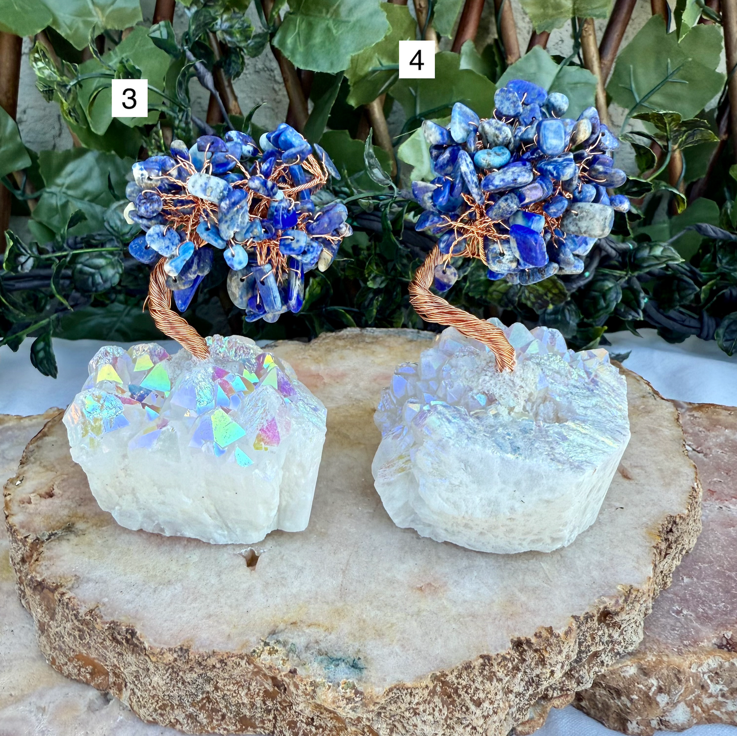 Rainbow Aura Crystal Chip Tree, Assorted, Choose Your Own!